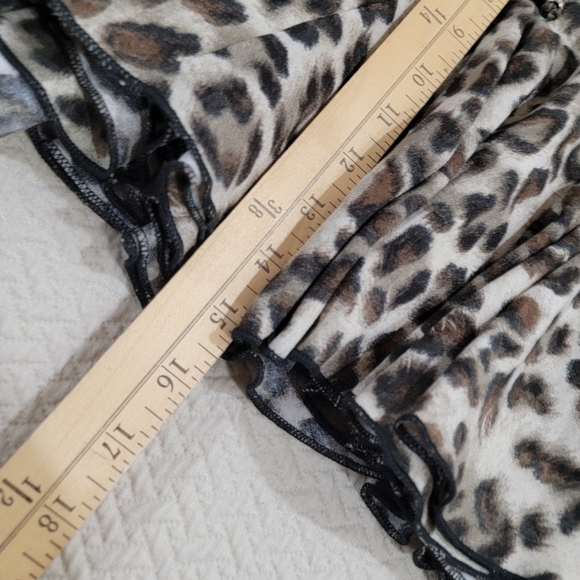 NEW Main Strip Turn up the Sass Skort Leopard ruffled Mini skirt Size M - Picture 12 of 16